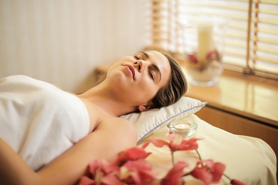 Relaxing Woman in Spa